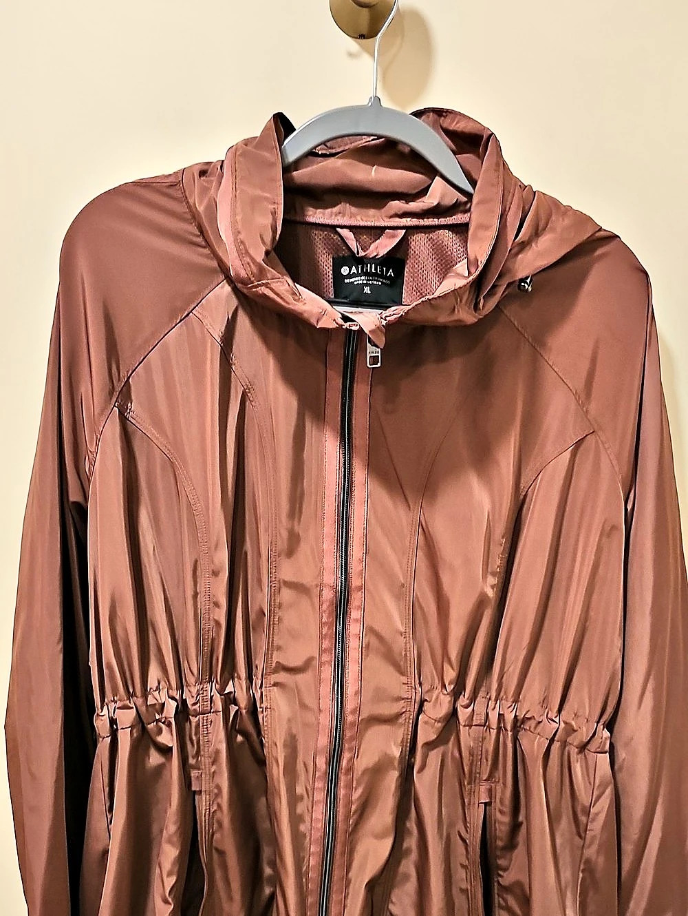 Athleta Featherweight Satin Jacket; Raspberry Color; XL; Excellent Condition - Picture 2 of 8